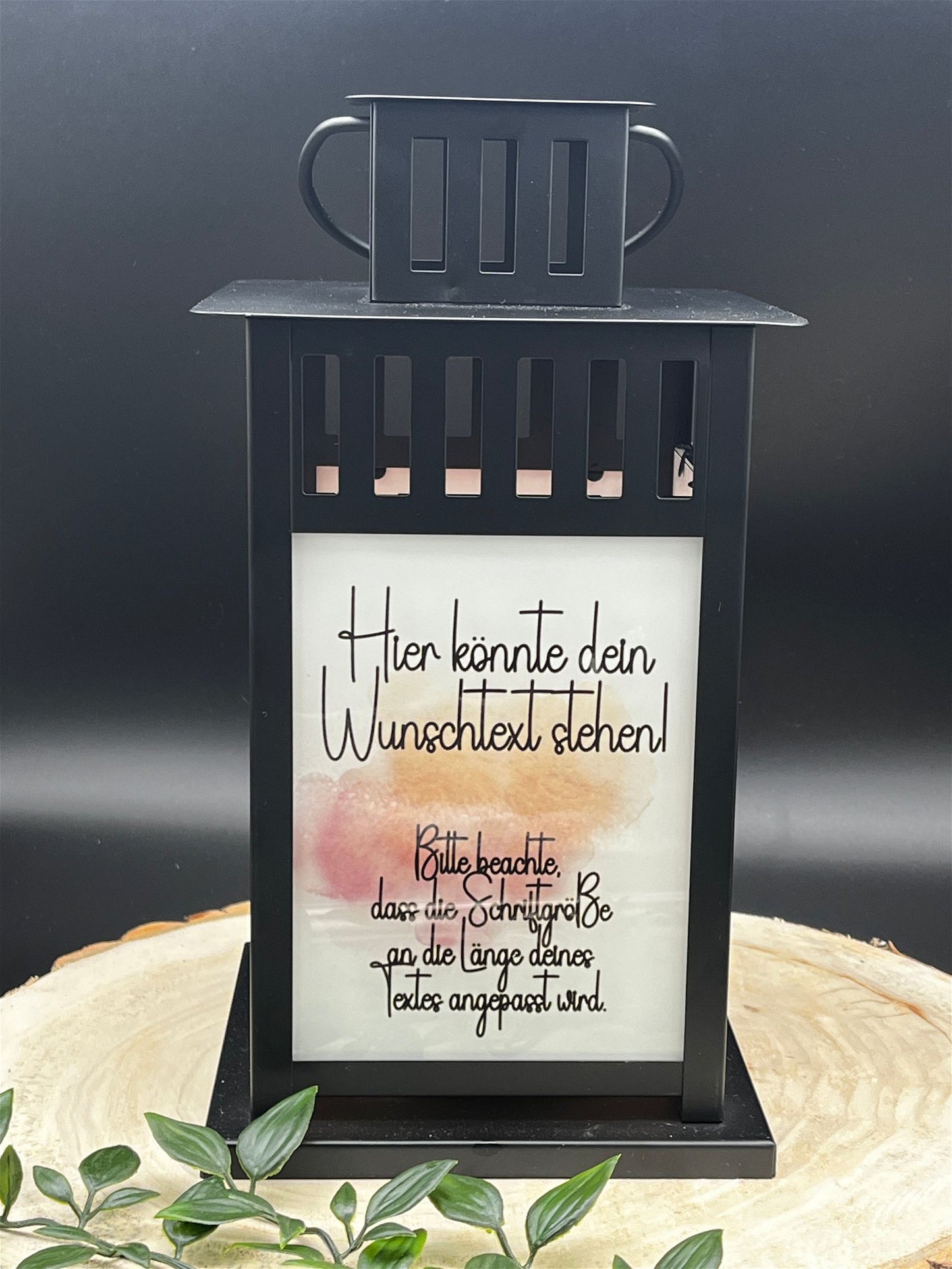 personalisierte Grablaterne - Motiv: Löwe mit Flügeln - Wunschtext - ZaraTiv -  -  - #original_alt_text# 