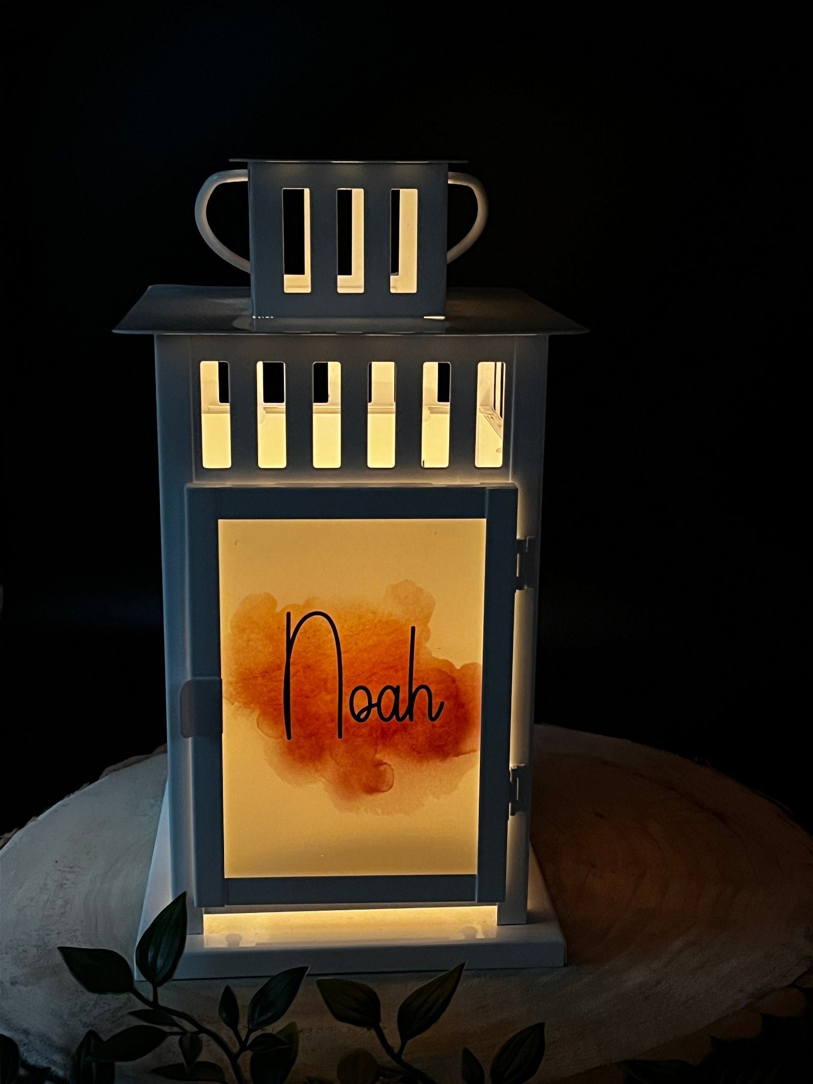 personalisierte Grablaterne - Motiv: Löwe mit Flügeln - Wunschtext - ZaraTiv -  -  - #original_alt_text# 