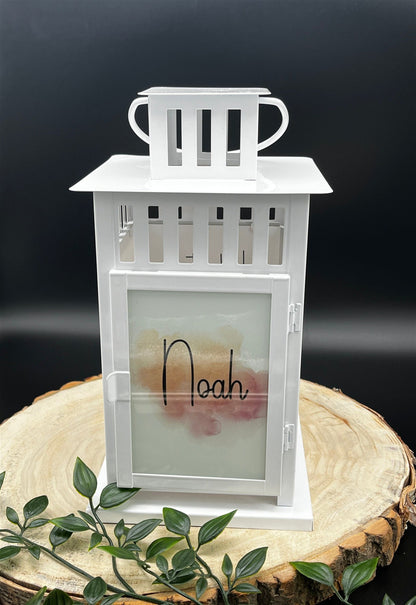 personalisierte Grablaterne - Motiv: Löwe mit Flügeln - Wunschtext - ZaraTiv -  -  - #original_alt_text# 