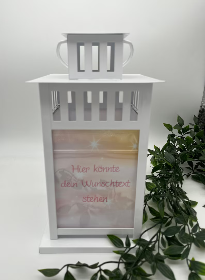 personalisierte Grablaterne mit Wunschtext - Motiv: Koala schlafend auf Mond - ZaraTiv -  -  - #original_alt_text# 